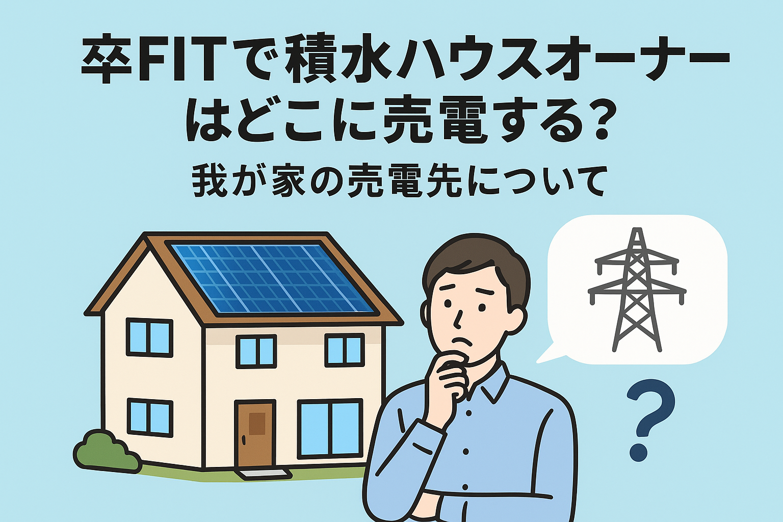 卒FITで積水ハウスオーナーはどこに売電する？我が家の売電先について