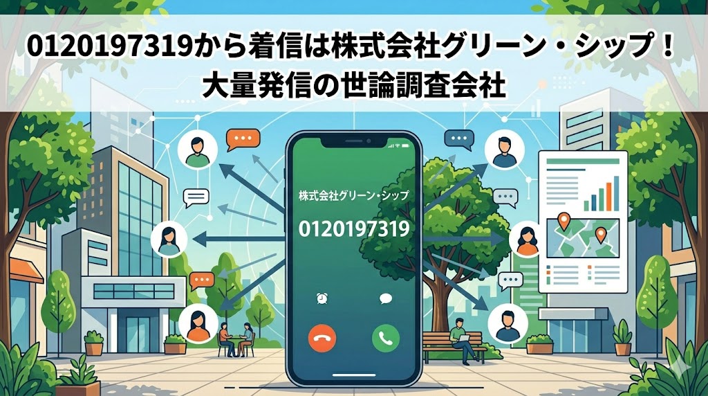 0120197319から着信があった株式会社グリーン・シップの世論調査をイメージ