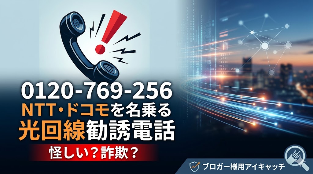 【0120-769-256】NTT・ドコモを名乗る光回線勧誘電話