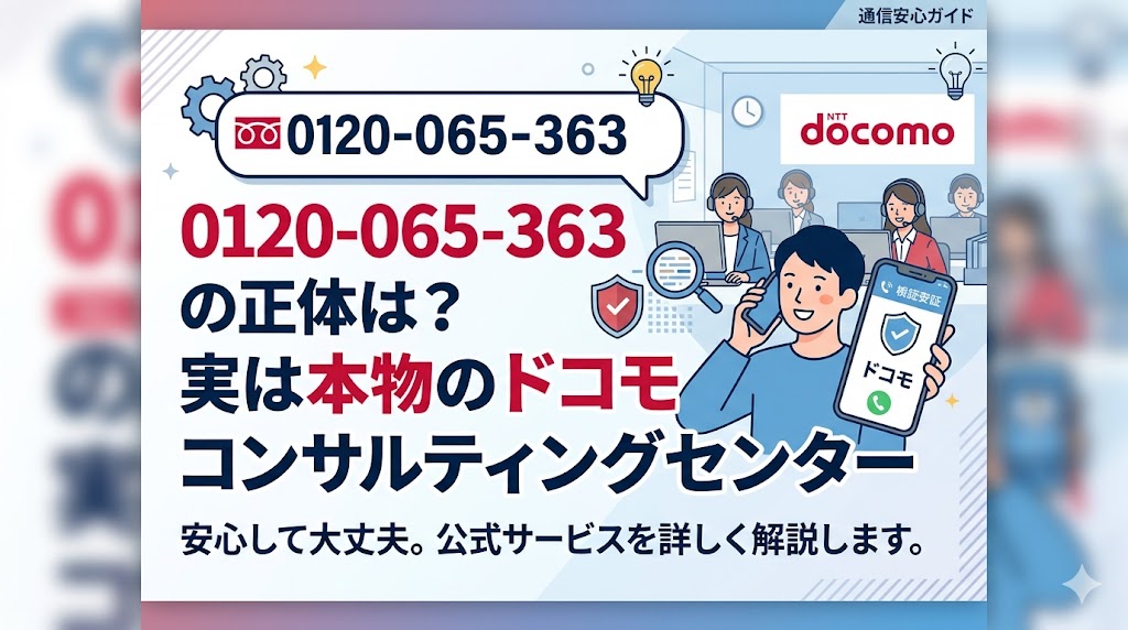 0120065363の正体は？実は本物のドコモコンサルティングセンター