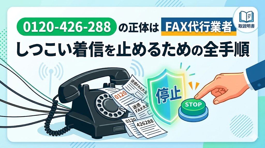 0120426288の正体はFAX代行業者｜しつこい着信を止めるための全手順
