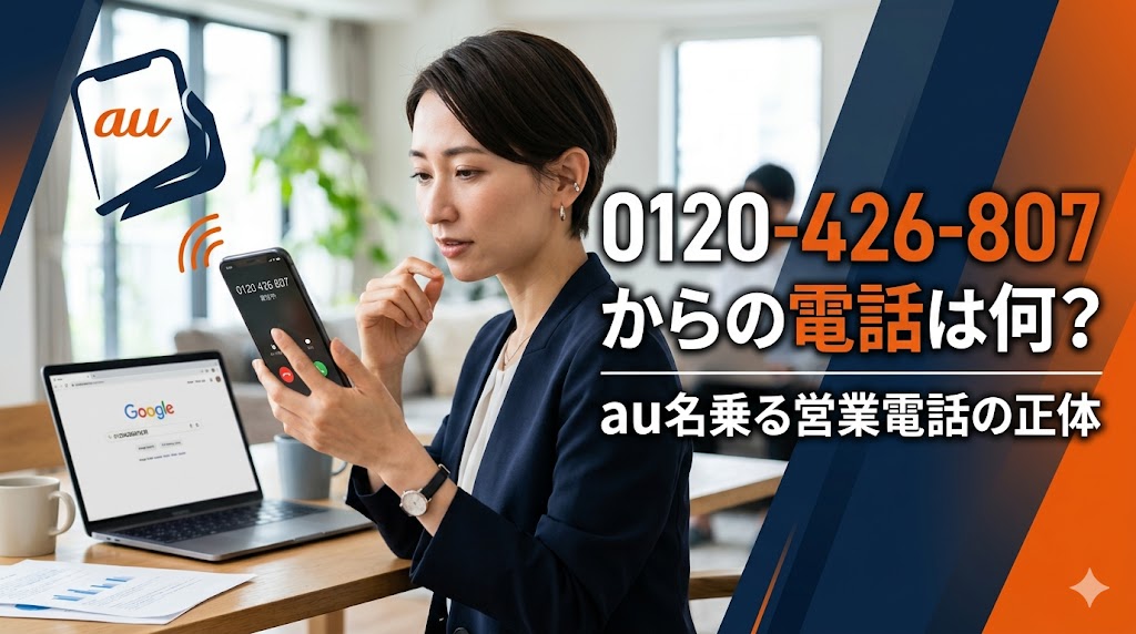 0120426807からの電話は何？au名乗る営業電話の正体