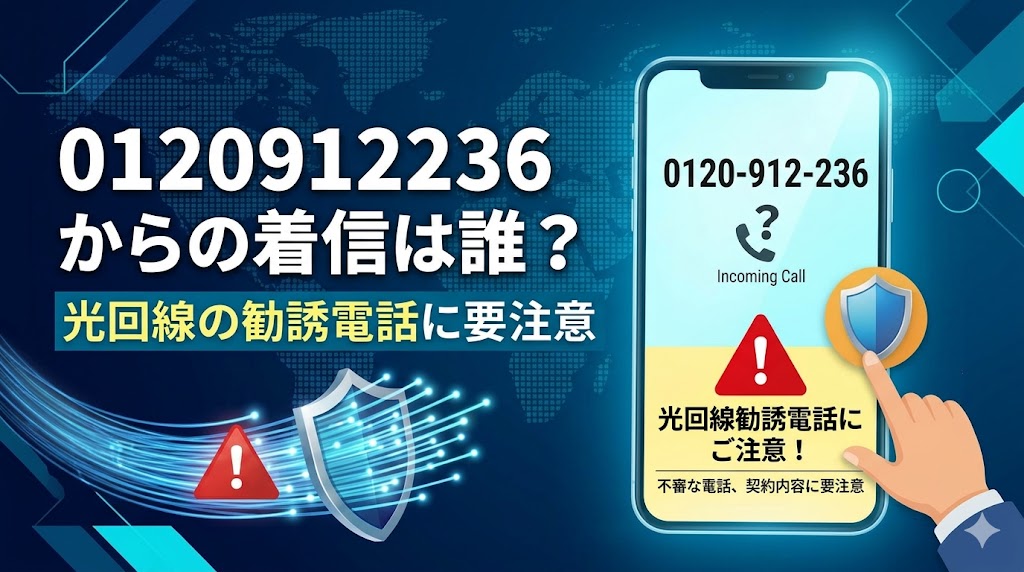0120912236からの着信は誰？光回線の勧誘電話に要注意
