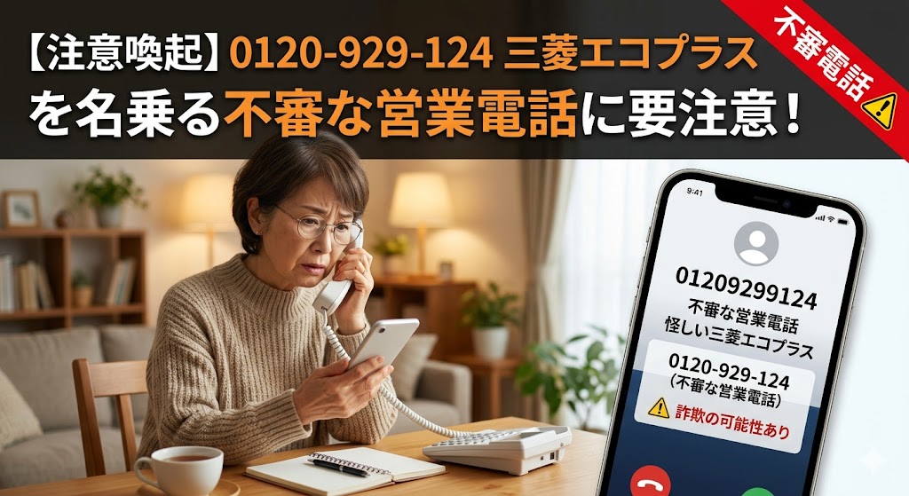 0120929124からの電話は三菱エコプラスを名乗る不審な営業電話