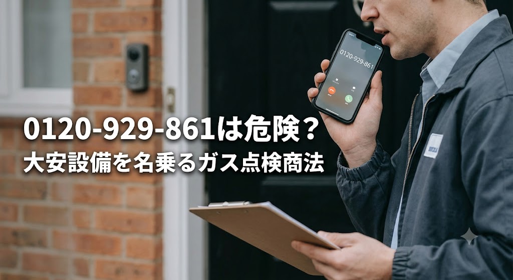0120929861からの電話は危険？大安設備を名乗るガス点検商法