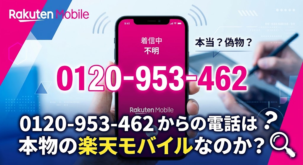 0120953462からの電話は本物の楽天モバイルなのか？