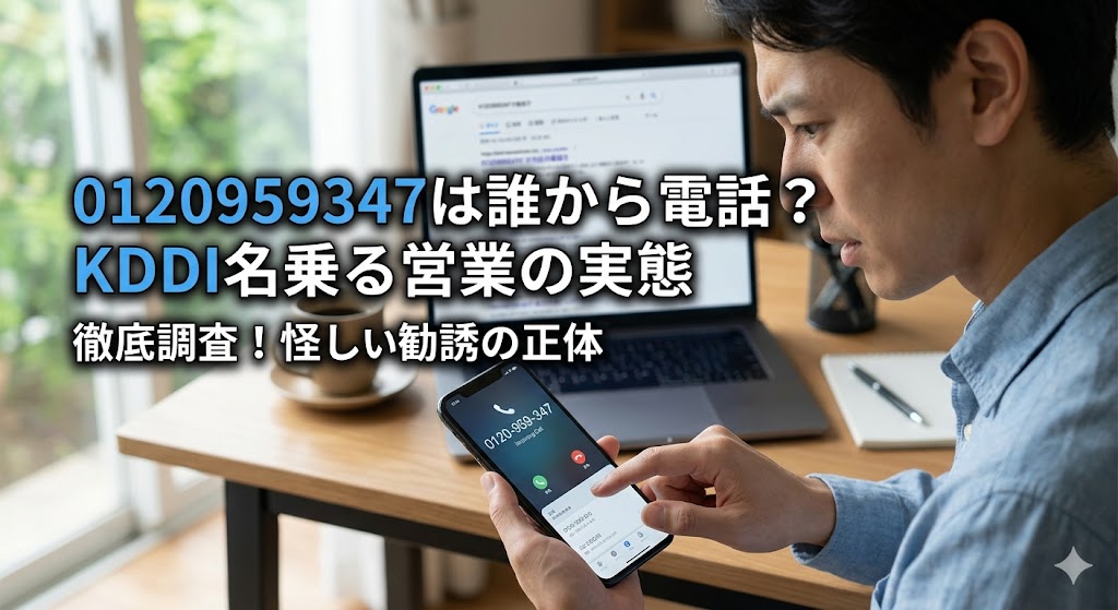 0120959347は誰からの電話？KDDI名乗る営業の実態