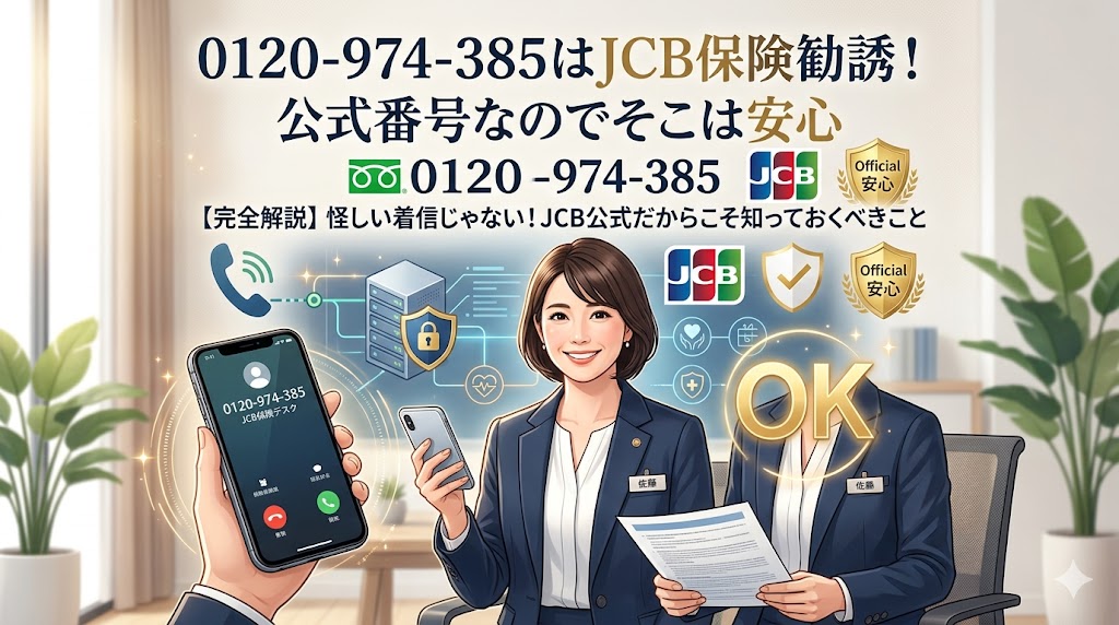 0120974385の電話番号はJCB保険勧誘！公式番号なのでそこは安心