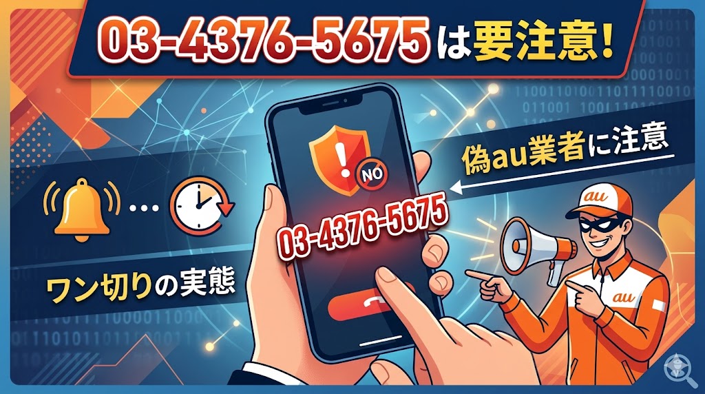 0343765675は要注意！偽au業者とワン切りの実態