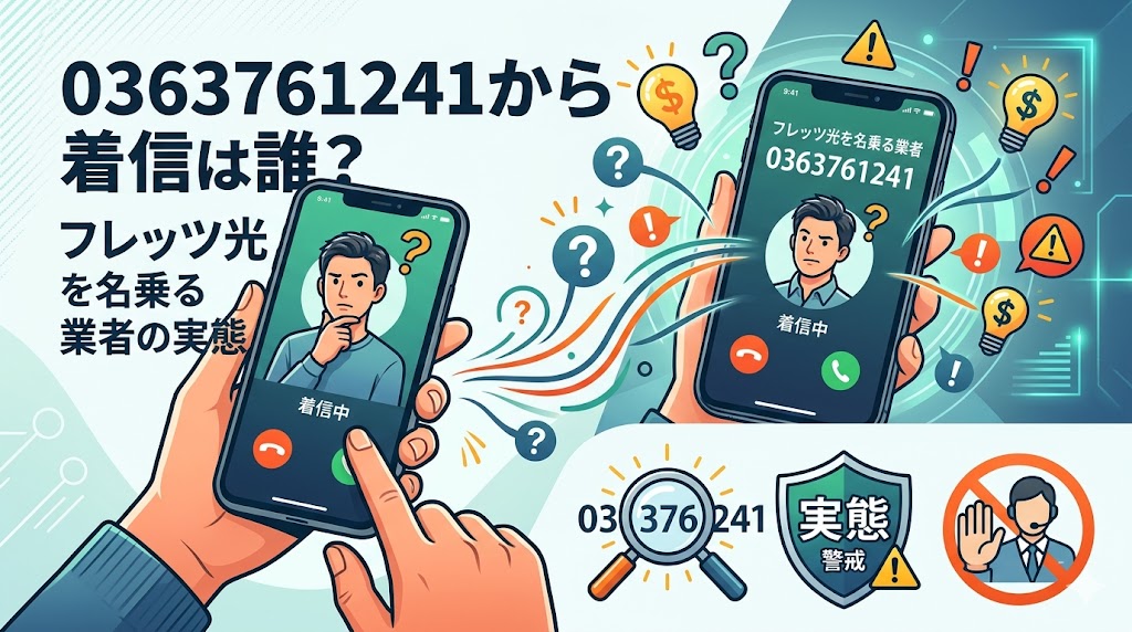 0363761241からの着信は誰？フレッツ光を名乗る業者の実態