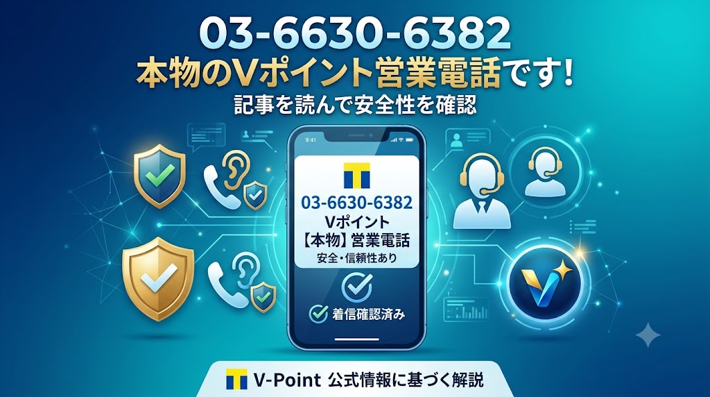 0366306382からの着信は本物のVポイントの営業電話