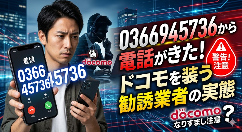 0366945736から電話がきた！ドコモを装う勧誘業者の実態