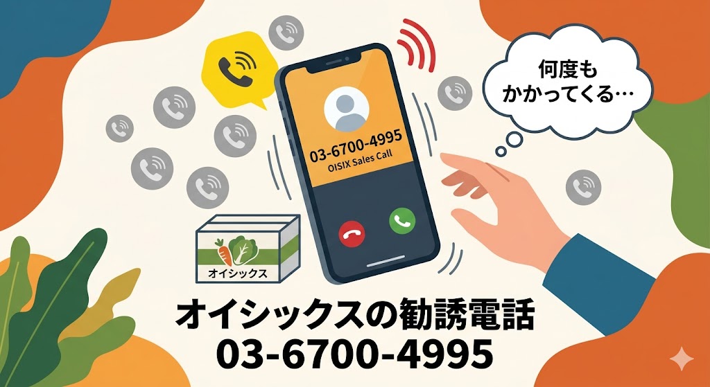 0367004995はオイシックスの営業電話 何度もかかってくる勧誘