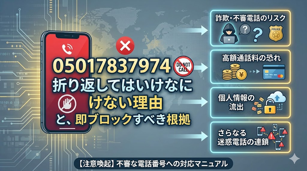 05017837974に折り返してはいけない理由と即ブロックすべき根拠