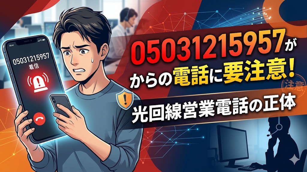05031215957からの電話に要注意！光回線営業電話の正体