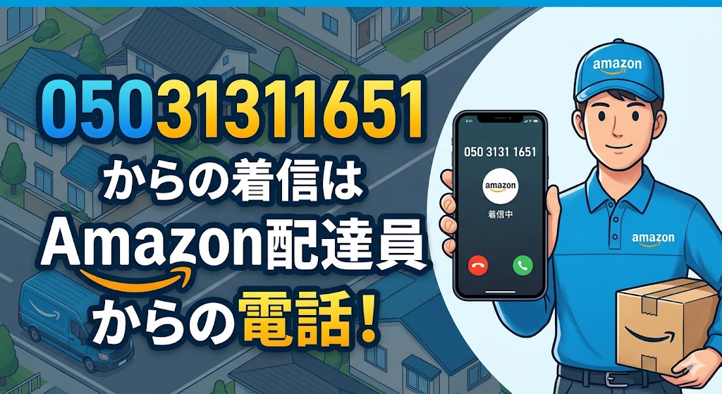 05031311651からの着信はAmazon配達員からの電話！