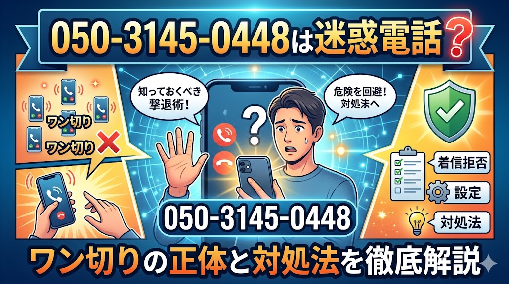 05031450448は迷惑電話？ワン切りの正体と対処法を徹底解説