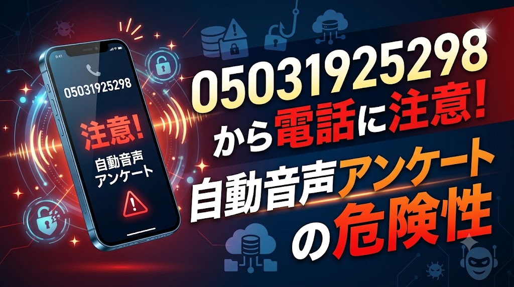 05031925298から電話に注意！自動音声アンケートの危険性