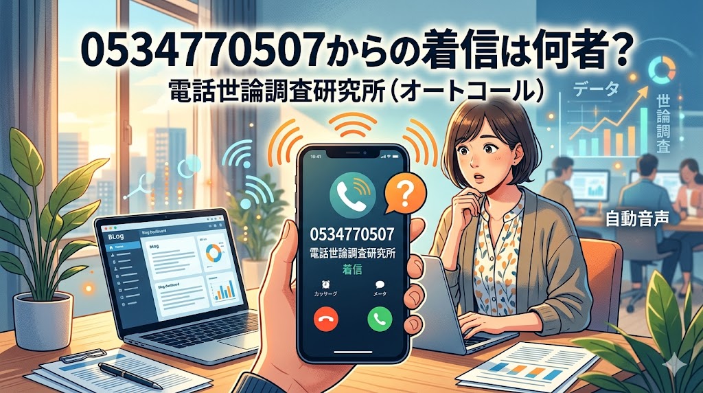 0534770507からの着信は何者？電話世論調査研究所（オートコール）
