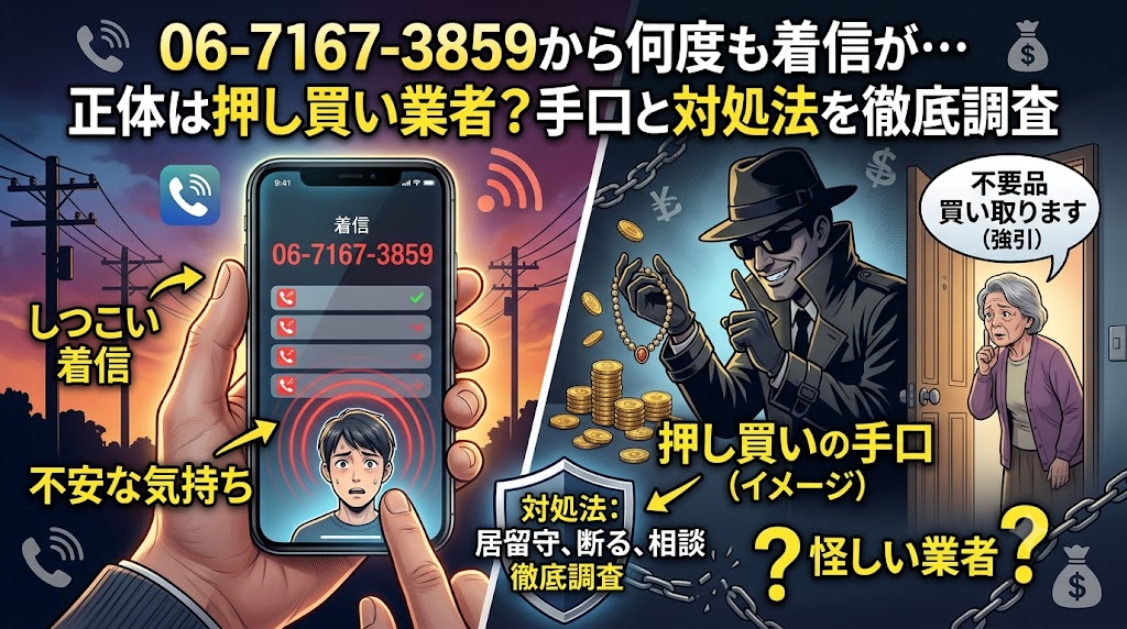 0671673859から何度も着信が…正体は押し買い業者？手口と対処法を徹底調査