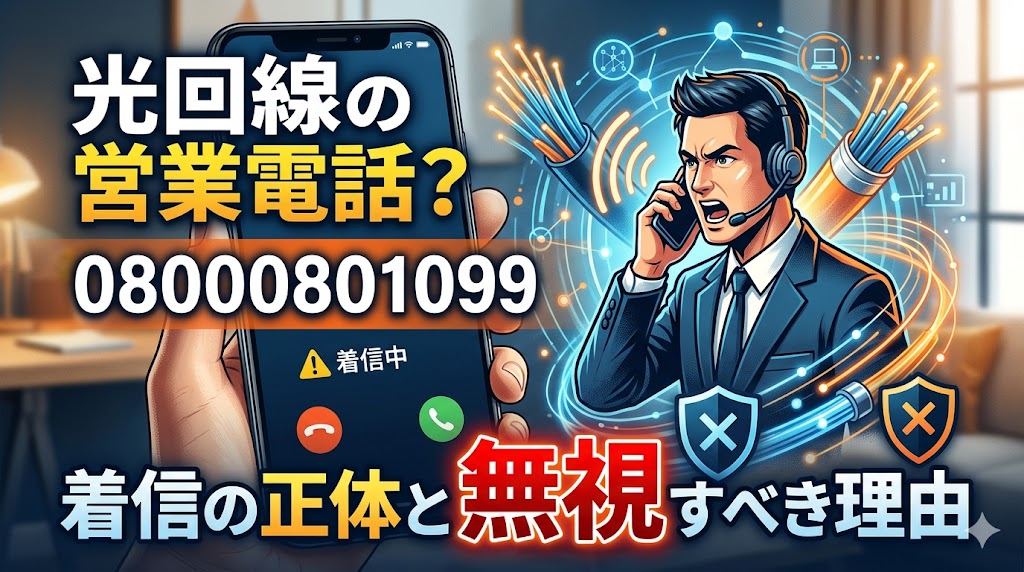 08000801099は光回線の営業電話?着信の正体と無視すべき理由