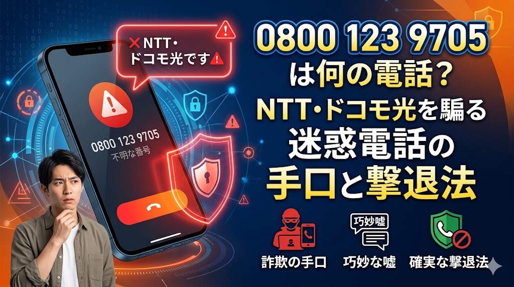 08001239705は何の電話？NTT・ドコモ光を騙る迷惑電話の手口と撃退法