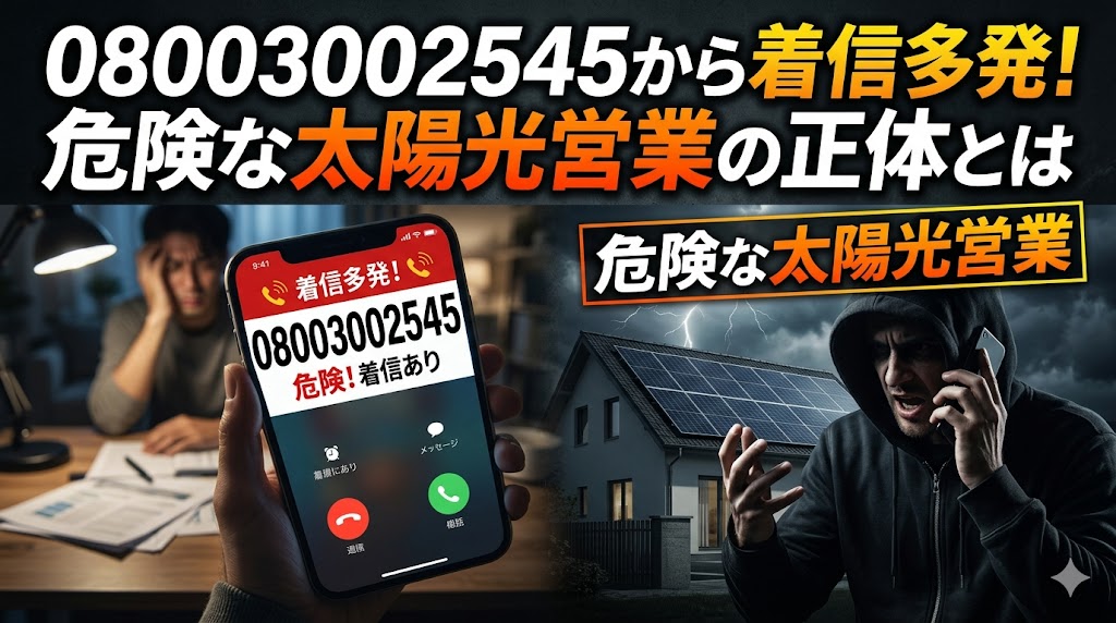 08003002545から着信多発！危険な太陽光営業の正体