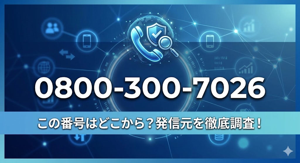 08003007026からの着信に注意！正体不明の世論調査電話