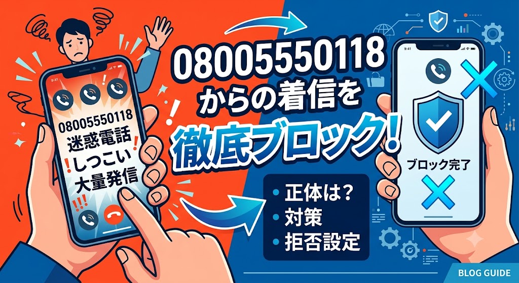 08005550118からの着信が多発中！怪しい迷惑電話の正体とは？