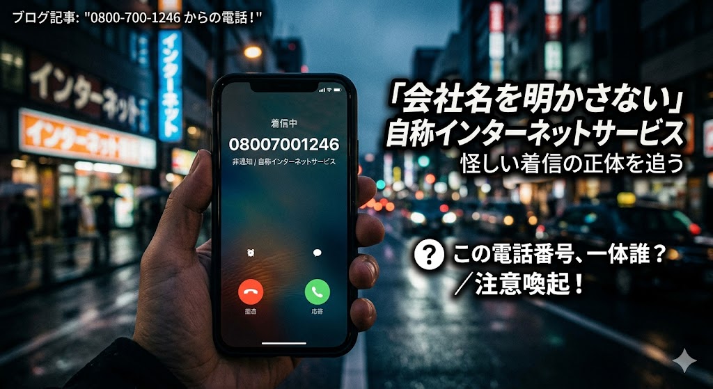 08007001246から着信！