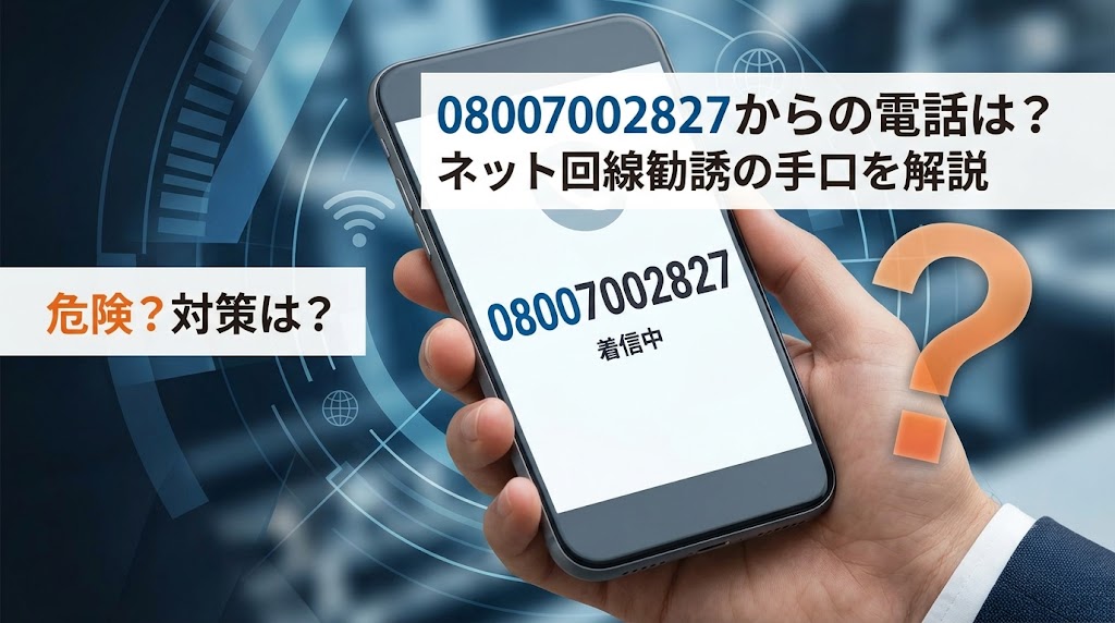 08007002827からの電話は出ても大丈夫？ネット回線勧誘の手口