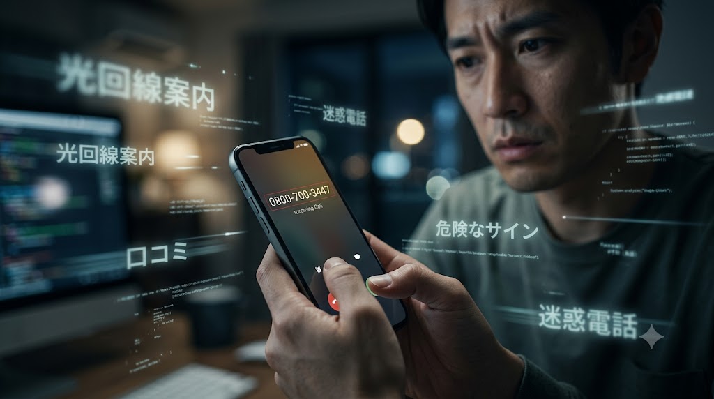 08007003447からの電話には注意して下さい！