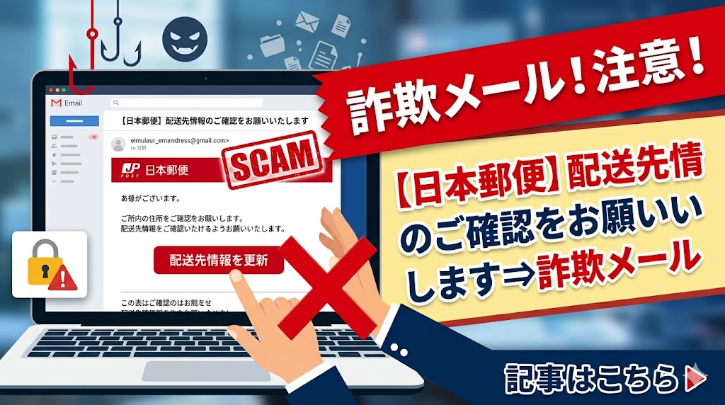 日本郵便を装った詐欺メール