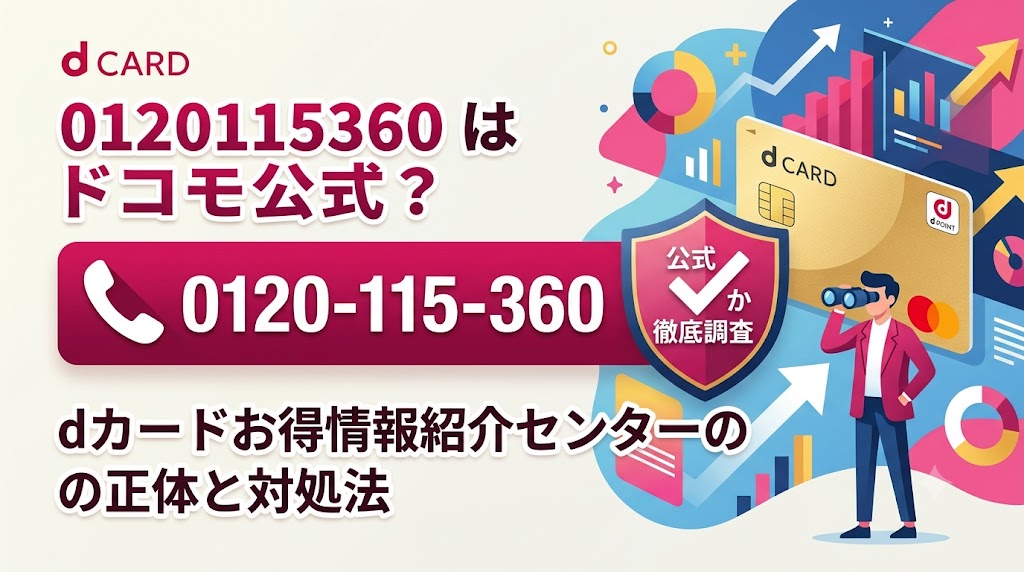 0120115360はドコモ公式？dカードお得情報紹介センターの正体と対処法を徹底調査
