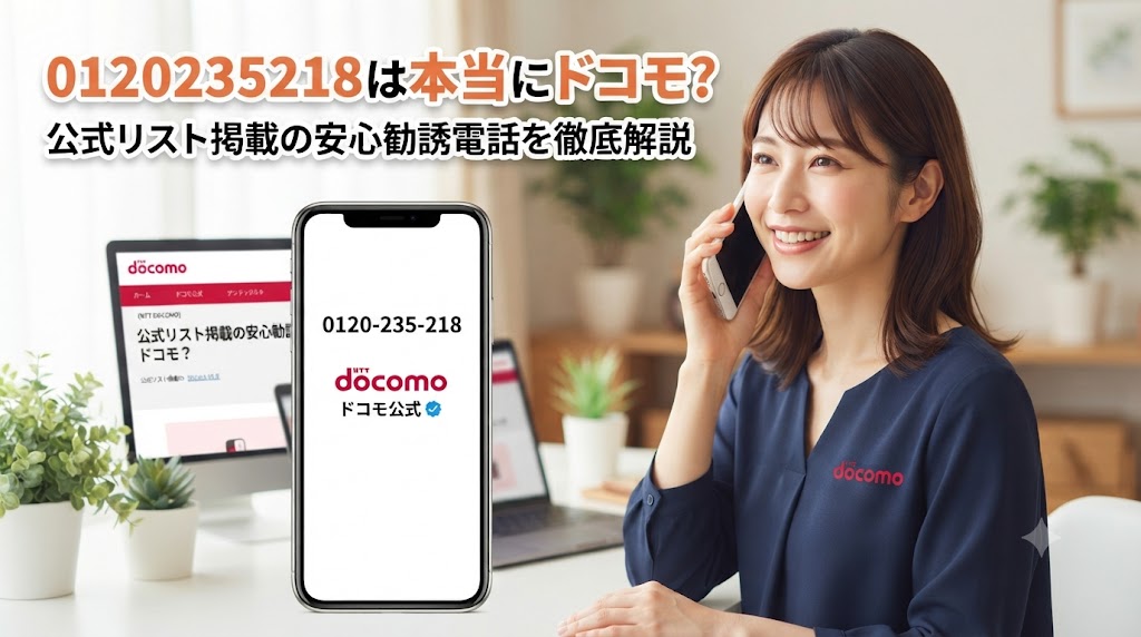 0120235218は本当にドコモ？公式リスト掲載番号の勧誘電話