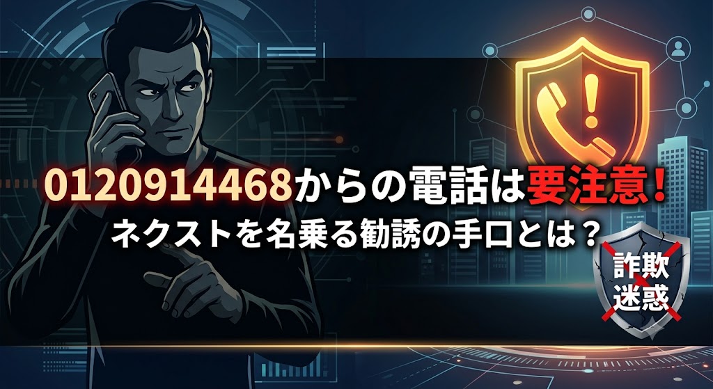 0120914468からの電話は要注意！ネクストを名乗る勧誘の手口