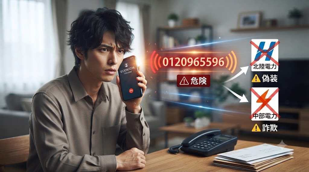 0120965596からの電話は北陸電力・中部電力かたる点検商法？