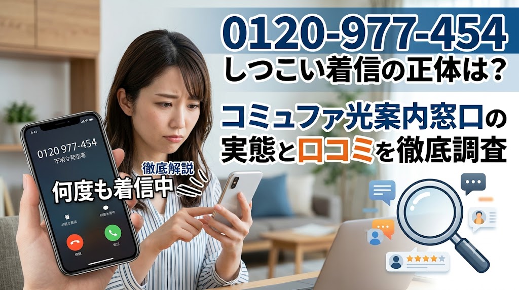 0120977454から何度も着信…コミュファ光案内窓口の実態と口コミを徹底調査