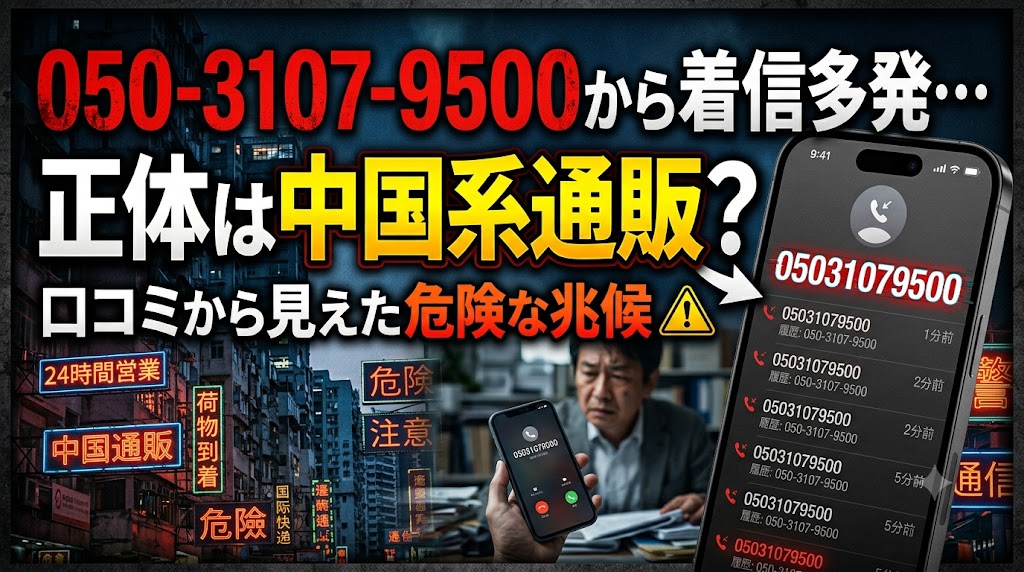 05031079500から着信多発…正体は中国系通販？口コミから見えた危険な兆候