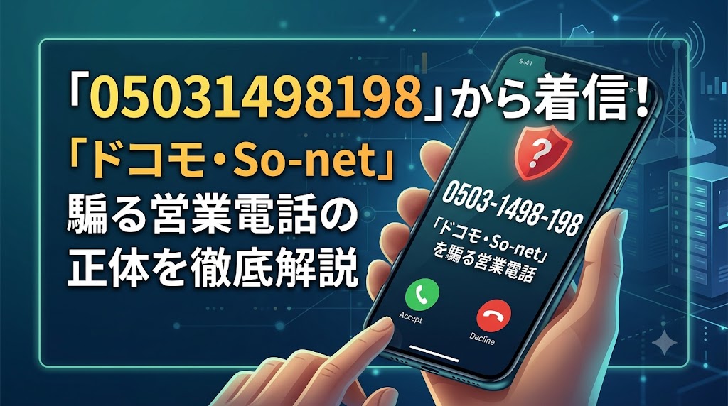 05031498198から着信!ドコモ・So-net騙る営業電話の正体