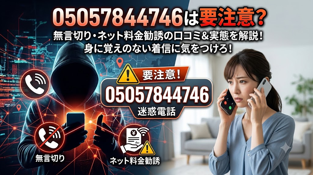 05057844746は要注意？無言切り＆ネット料金勧誘の口コミ