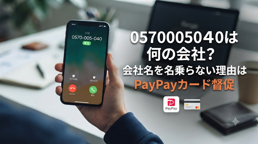 0570005040は何の会社？会社名を名乗らない理由はPayPayカード督促