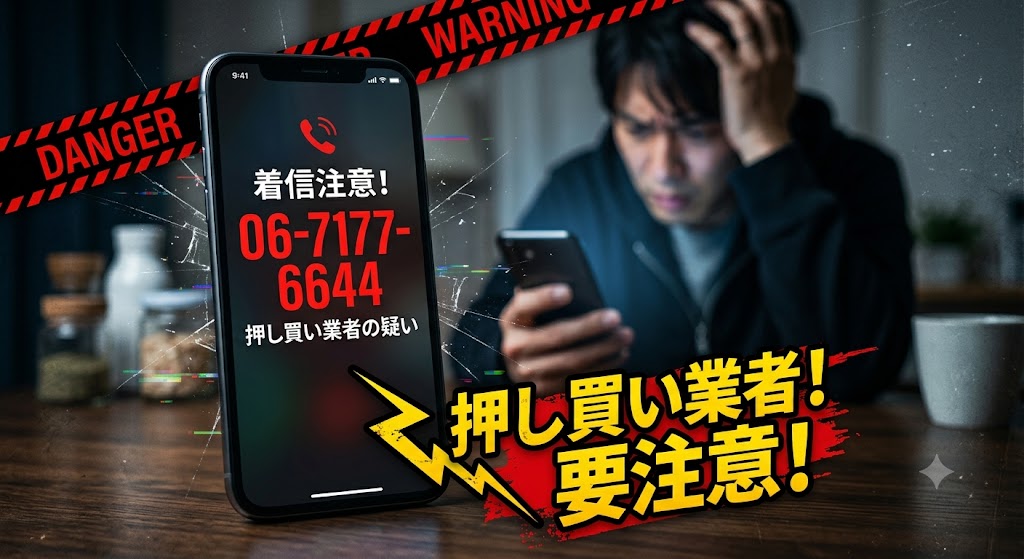 0671776644からの電話は押し買い業者！要注意！