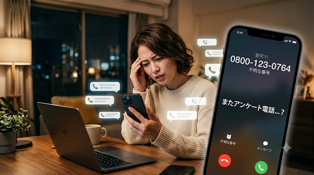 08001230764からの電話はエコライトアシスト？アンケート電話が鳴り止まない・・