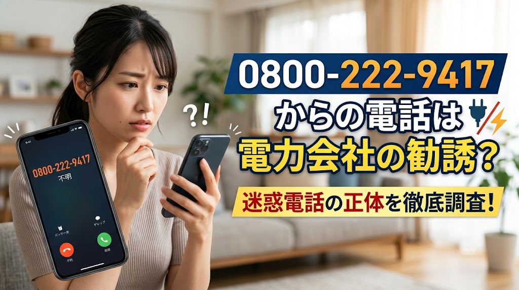 08002229417からの電話は電力会社の勧誘？迷惑電話の正体