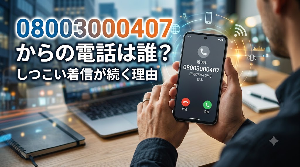 08003000407からの電話は誰？しつこい着信が続く理由