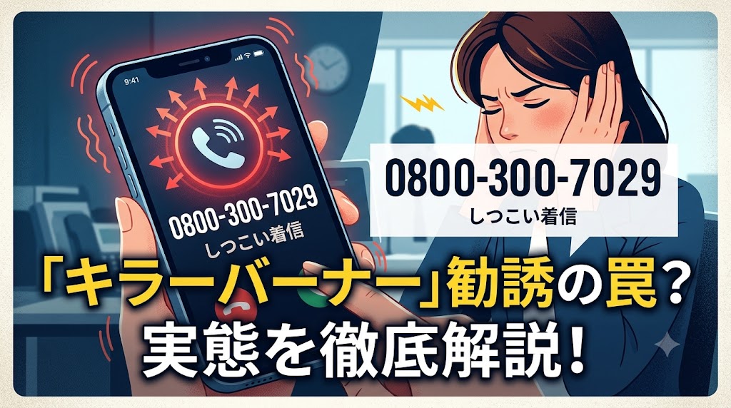 08003007029からしつこい着信…キラーバーナー勧誘の実態とは