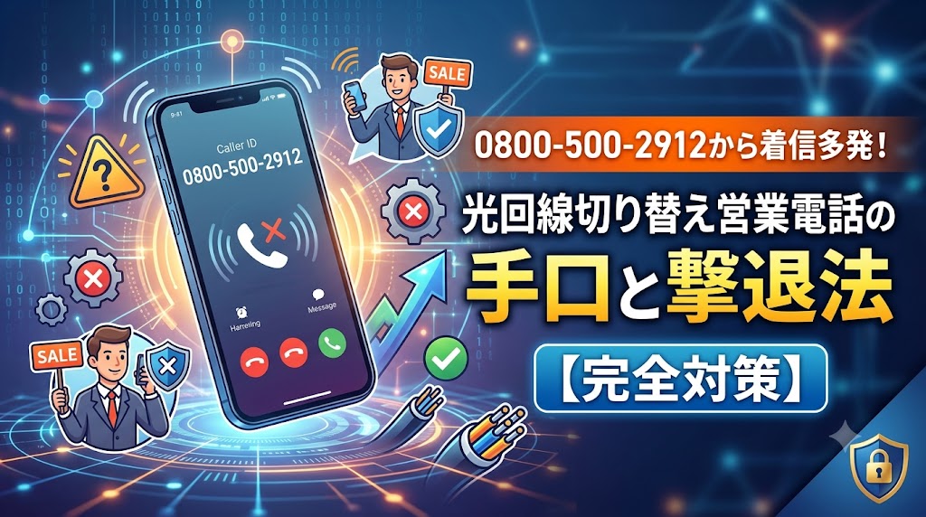 08005002912から着信多発！光回線切り替え営業電話の手口と撃退法