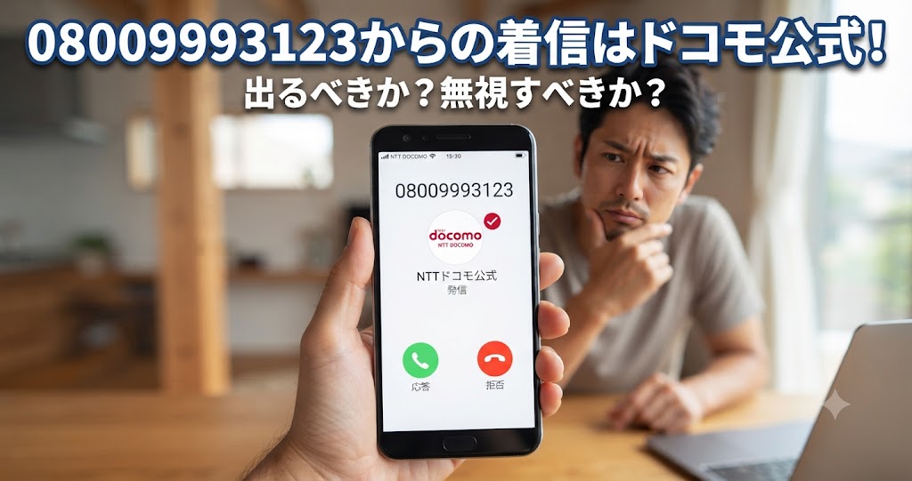 08009993123からの着信はドコモ公式！出るべきか無視すべきか
