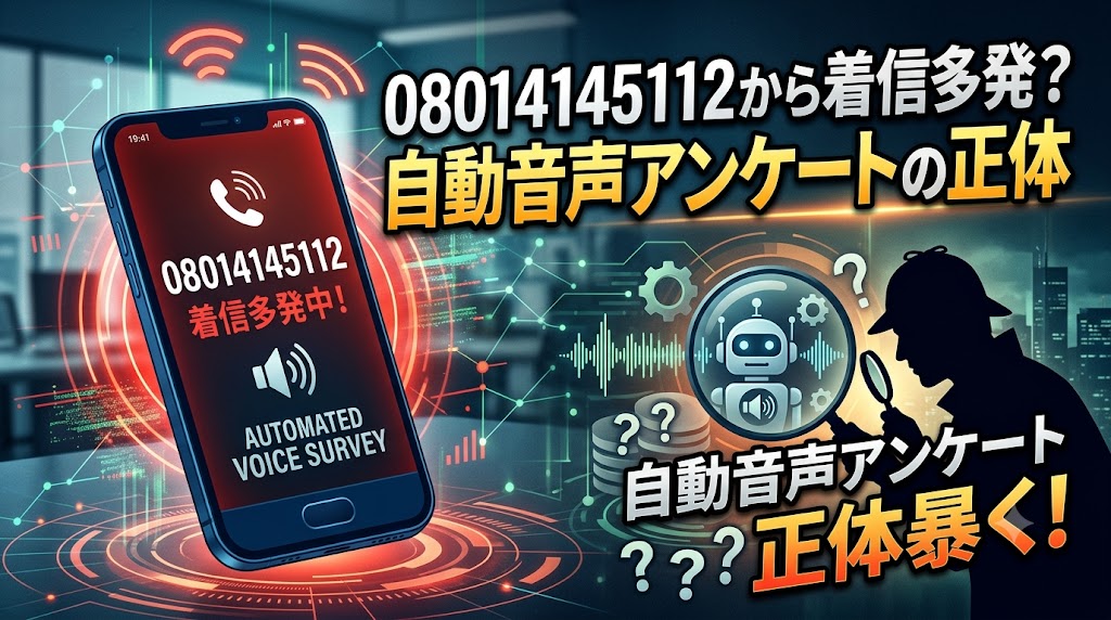 08014145112から着信多発？自動音声アンケートの正体